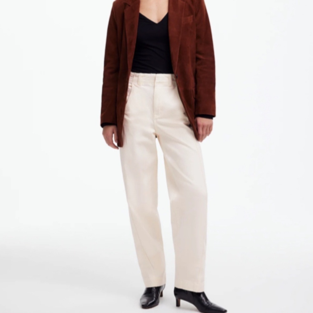 Madewell Tapered Denim Trousers Natural Size 30